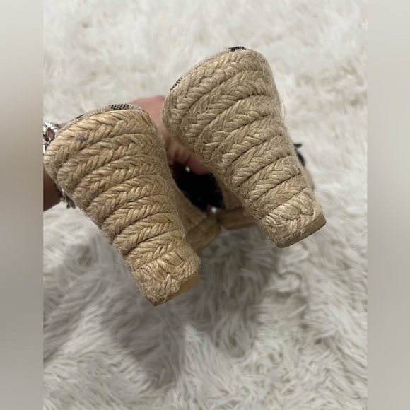 BURBERRY: Black Patent Leather & "Nova Check"
Espadrille - size 37 US size 7 - Picture 8 of 11